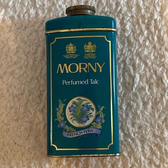 Vintage Morny French Fern PERFUMED TALC Tin - Picture 1 of 16